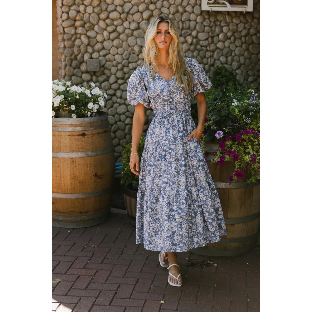 NWT Bohme Kaylani Floral Midi Dress Size X-Large
